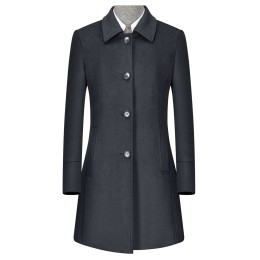 製造中長款羊毛女西服 設計翻領單排四粒鈕正裝外套 炭灰色 秋冬系列 制服 50%羊毛 50%polyester 700克 女西服中心 長款西裝褸 CHENSHANG DW5002  SKLS094 製造中長款羊毛女西服 設計翻領單排四粒鈕正裝外套 炭灰色 秋冬系列 制服 50%羊毛 50%polyester 700克 女西服中心 長款西裝褸 CHENSHANG DW5002  SKLS094